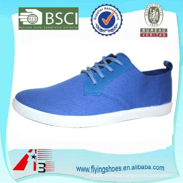 bule lace up cheap price canvas shoes